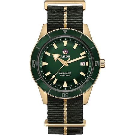 Rado HyperChrome Captain Cook XL Automatik Bronze / Nato grün