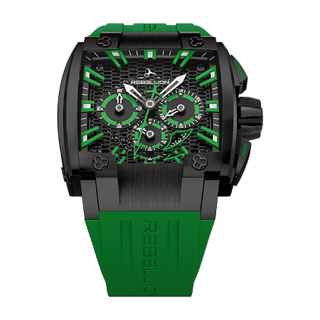 Rebellion RE1 2.0 ChronographBlack DLC Titanium / Green