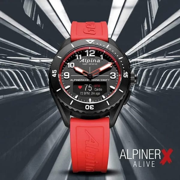 Alpina AlpinerX Alive Smartwatch Schwarz-Rot – Image 4