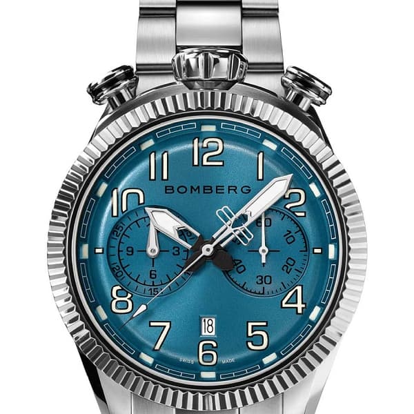 Bomberg BB-68 Smoked Light Blue Chronograph - Image 3