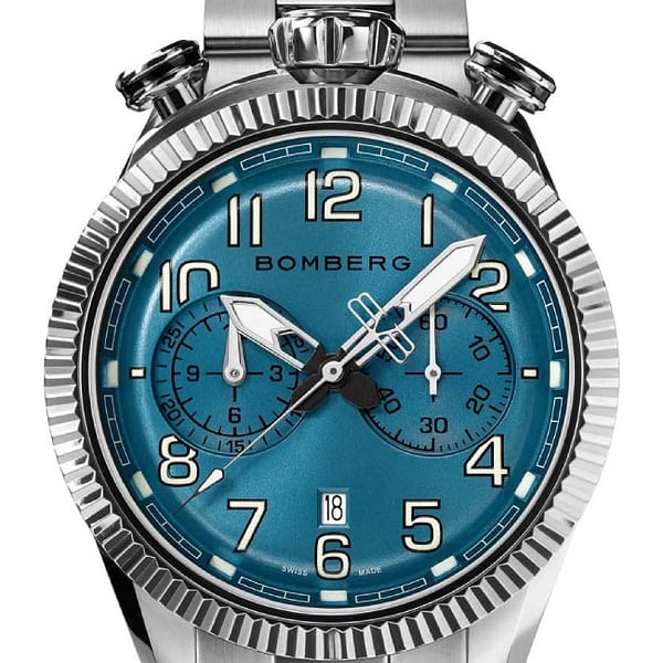 Bomberg BB-68 Smoked Light Blue Chronograph - Image 4