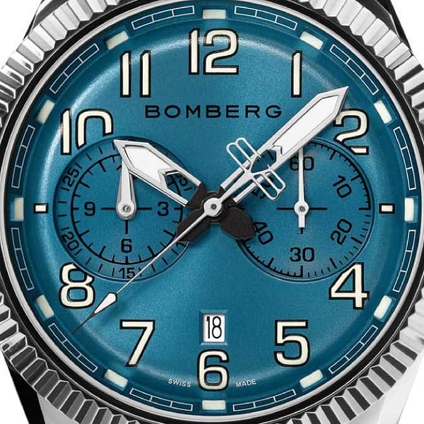 Bomberg BB-68 Smoked Light Blue Chronograph - Image 5