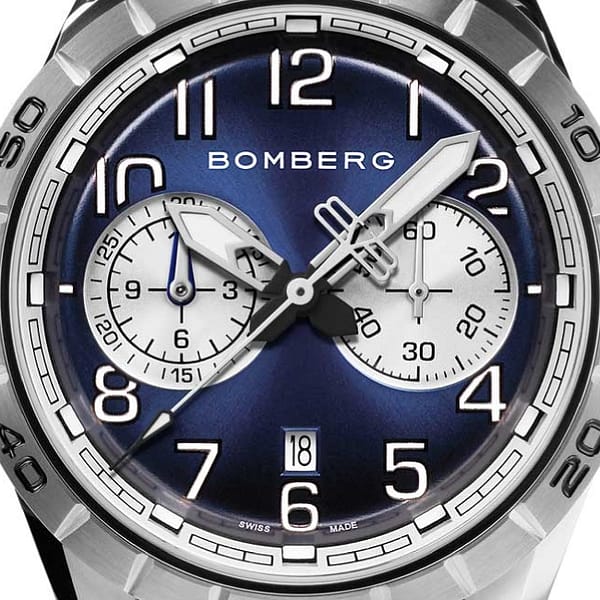 Bomberg BB-68 Dark Blue & Silver Chronograph - Image 4