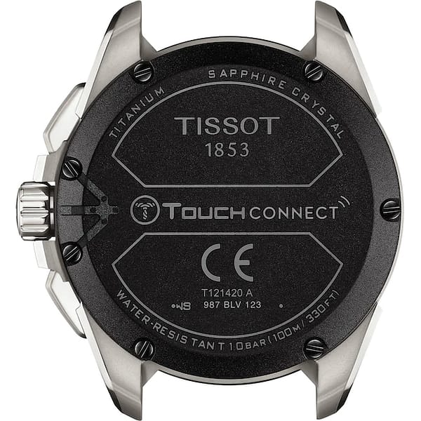 Tissot T-Touch Connect Solar Smartwatch Titan mit schwarzem Kautschukarmband - Image 3