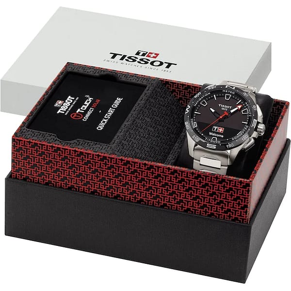 Tissot T-Touch Connect Solar Smartwatch Titan mit schwarzem Kautschukarmband - Image 9