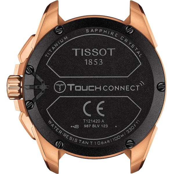 Tissot T-Touch Connect Solar Smartwatch Titan PVD Rosé mit schwarzem Kautschukarmband - Image 2