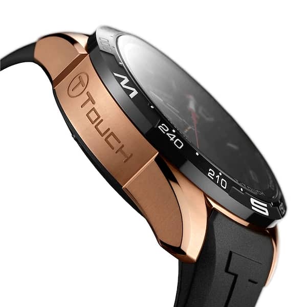 Tissot T-Touch Connect Solar Smartwatch Titan PVD Rosé mit schwarzem Kautschukarmband - Image 4