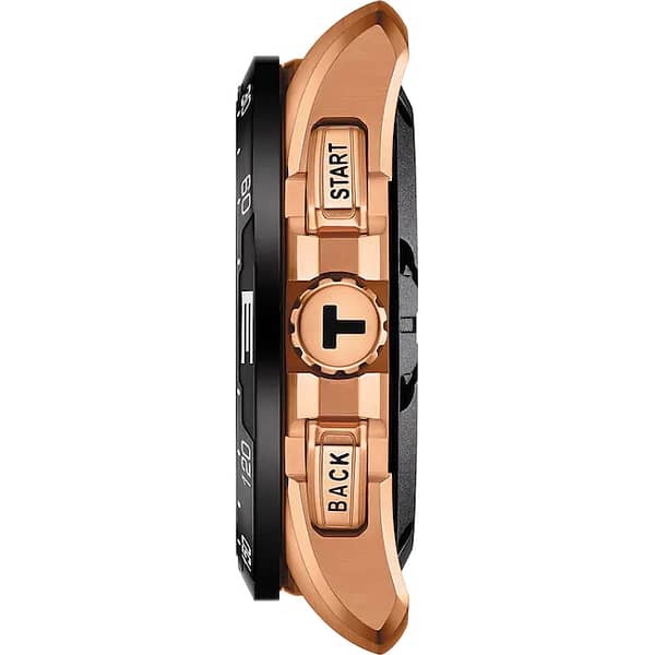Tissot T-Touch Connect Solar Smartwatch Titan PVD Rosé mit schwarzem Kautschukarmband - Image 5