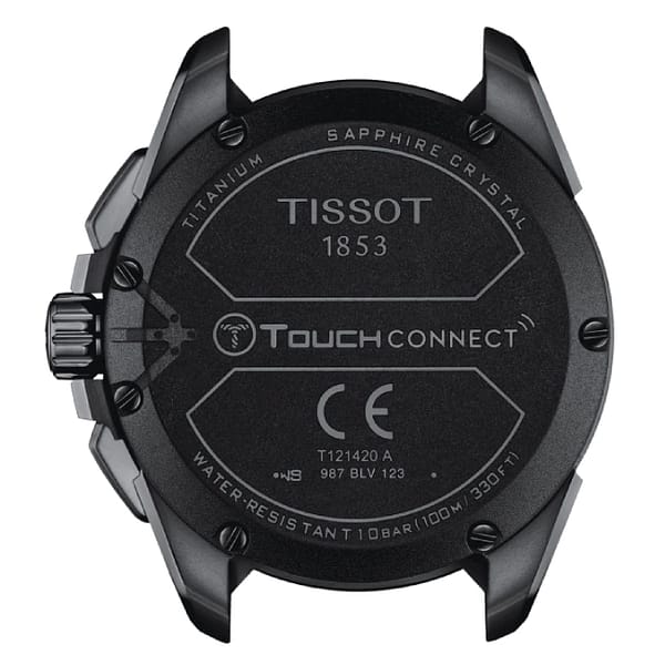 Tissot T-Touch Connect Solar Smartwatch Titan PVD Schwarz mit schwarzem Kautschukarmband - Image 2