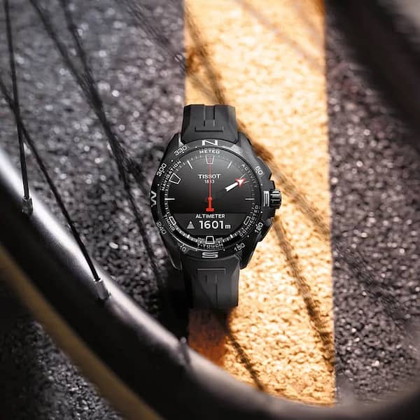 Tissot T-Touch Connect Solar Smartwatch Titan PVD Schwarz mit schwarzem Kautschukarmband - Image 5
