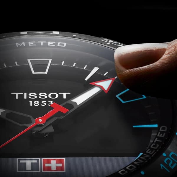 Tissot T-Touch Connect Solar Smartwatch Titan mit schwarzem Kautschukarmband - Image 7