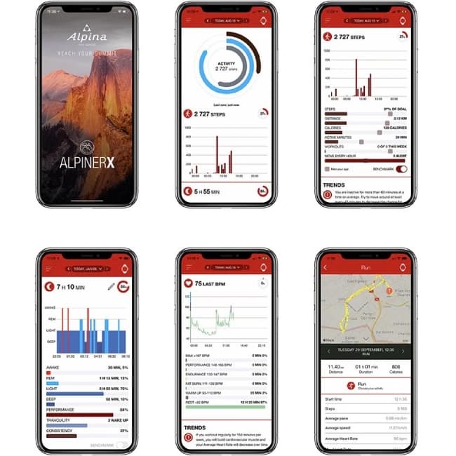 Alpina AlpinerX Alive Smartwatch Schwarz-Braun – Image 8