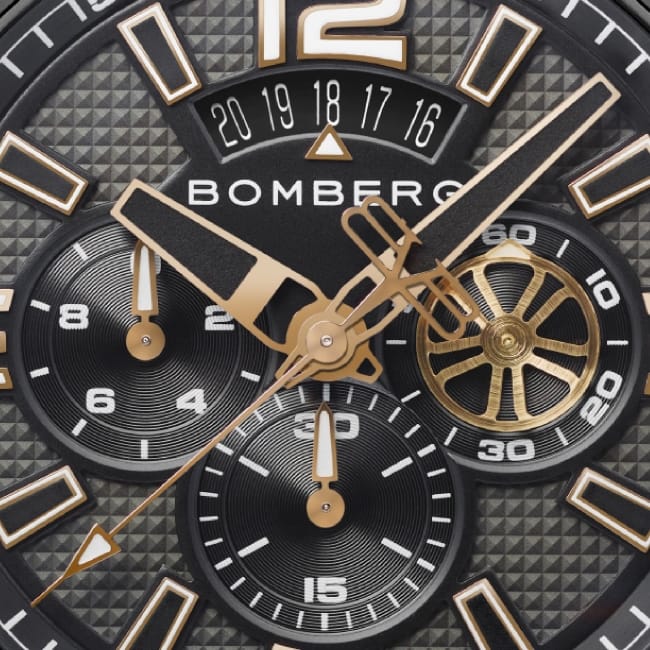 Bomberg Bolt-68 Black & Gold Sapphire Chronograph – Image 5