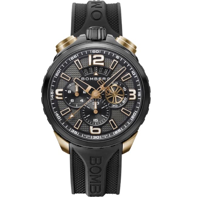Bomberg Bolt-68 Black & Gold Sapphire Chronograph
