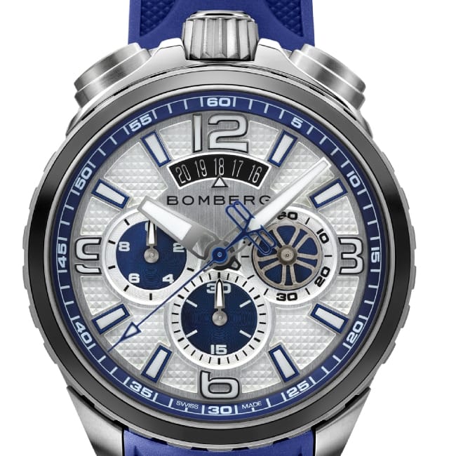 Bomberg Bolt-68 Steel & Blue Sapphire Chronograph – Image 3
