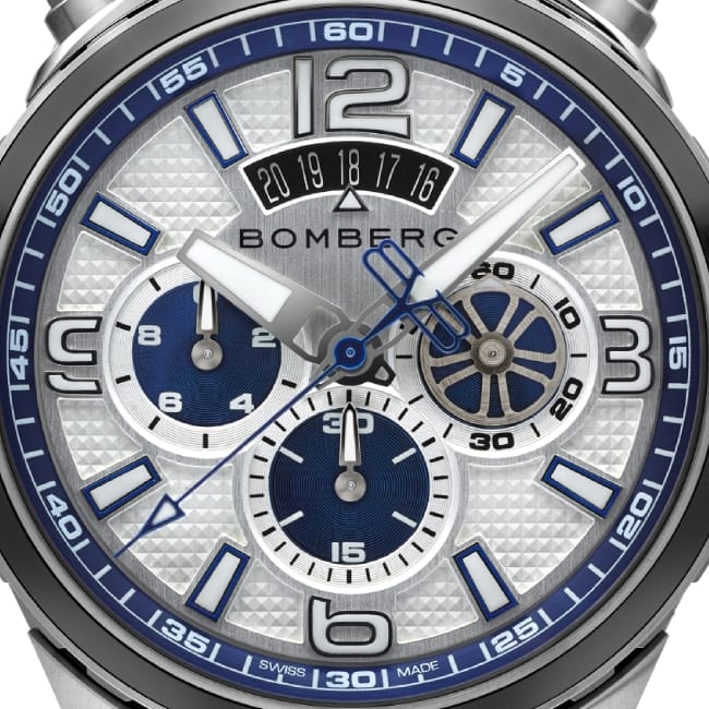Bomberg Bolt-68 Steel & Blue Sapphire Chronograph – Image 4