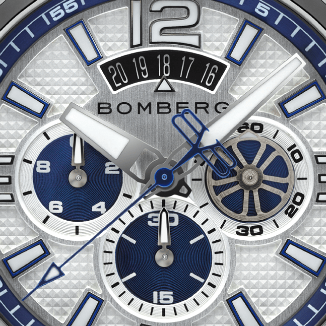 Bomberg Bolt-68 Steel & Blue Sapphire Chronograph – Image 5