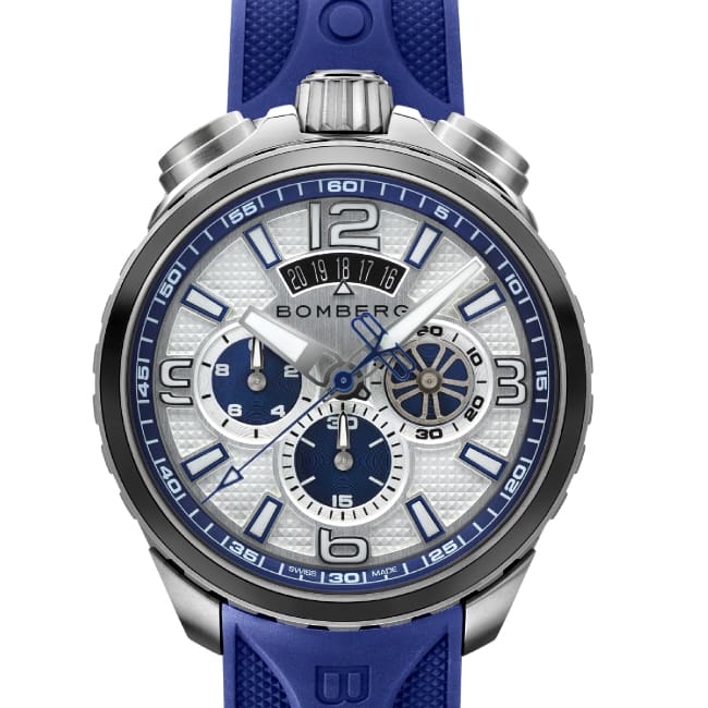 Bomberg Bolt-68 Steel & Blue Sapphire Chronograph – Image 2