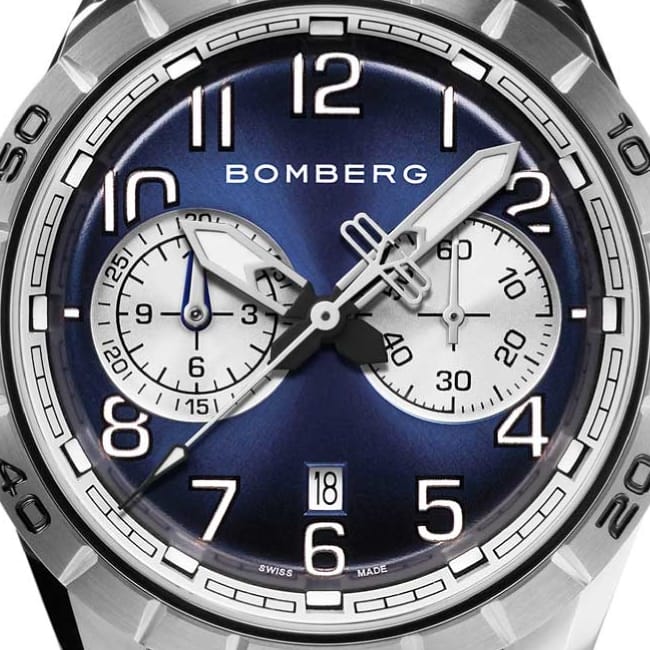 Bomberg BB-68 Dark Blue & Silver Chronograph – Image 4
