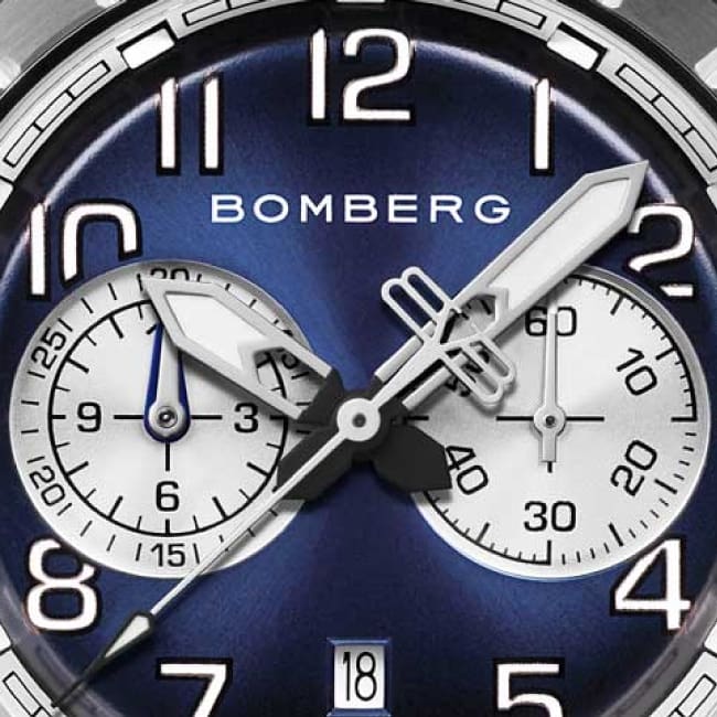 Bomberg BB-68 Dark Blue & Silver Chronograph – Image 6