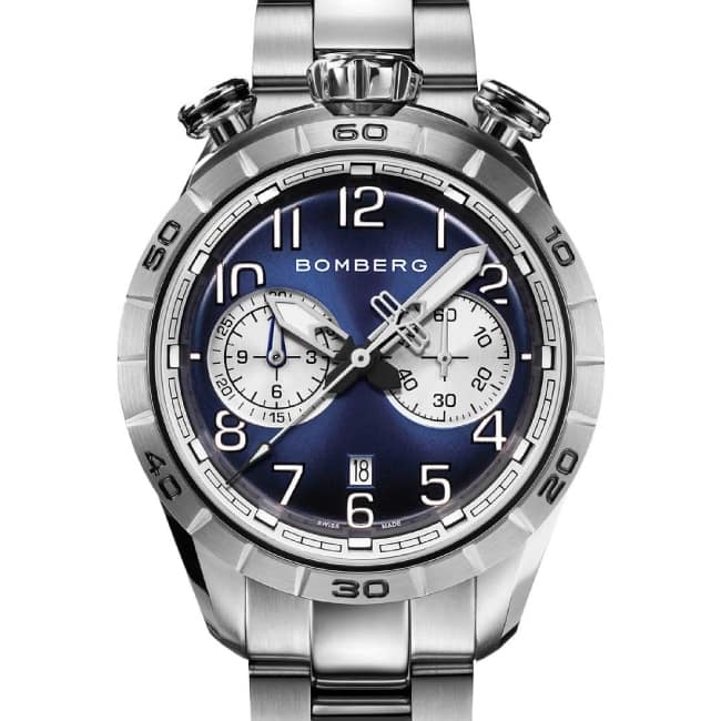 Bomberg BB-68 Dark Blue & Silver Chronograph – Image 2